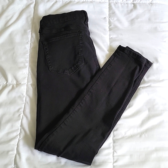 Topshop Denim - Topshop Black High Rise Jaime Skinny Jeans Size 30 Petite